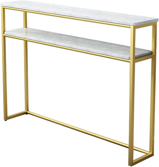 Golden Entryway Console Table – Modern Living Room Accent