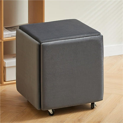 Nesting Ottomans 🪑 – Stackable Flannel Storage & Seating