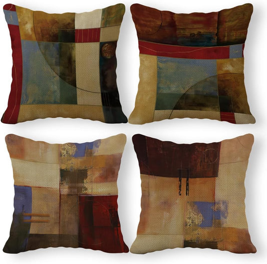 Vintage Geometric Cushion 🏠✨ – Mid-Century Home Decor Pillow 🛋️
