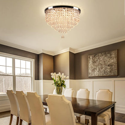 Crystal Chandelier ✨ – Elegant Ceiling Lighting for Living Room