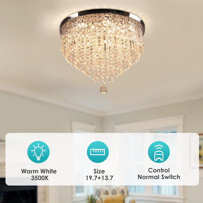 Crystal Chandelier ✨ – Elegant Ceiling Lighting for Living Room