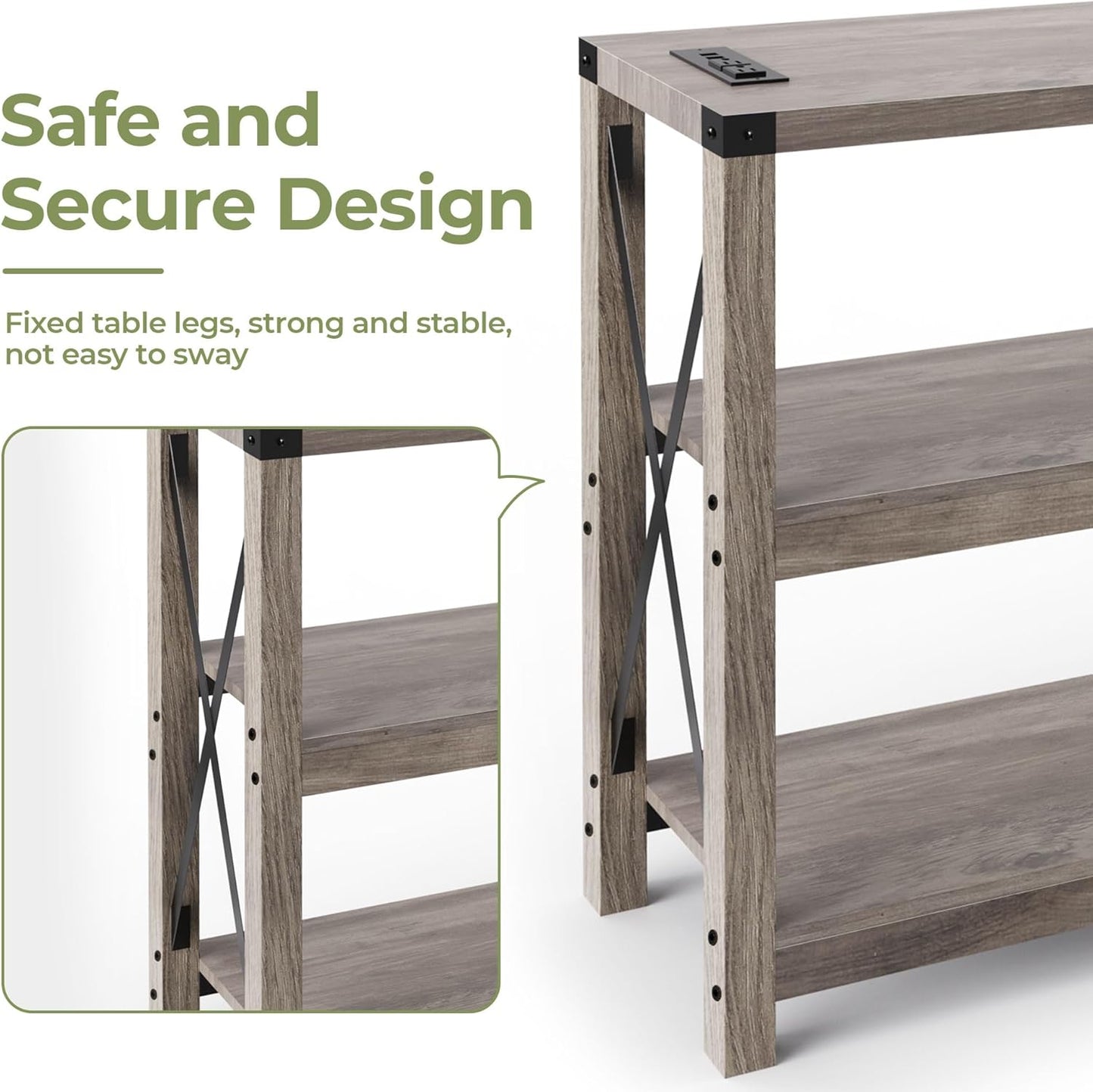 Entryway Console Table 🛋️ – Modern X-Shaped Design