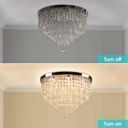 Crystal Chandelier ✨ – Elegant Ceiling Lighting for Living Room