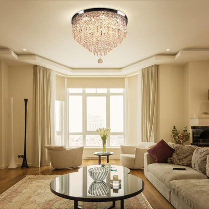 Crystal Chandelier ✨ – Elegant Ceiling Lighting for Living Room