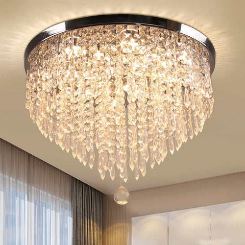 Crystal Chandelier ✨ – Elegant Ceiling Lighting for Living Room