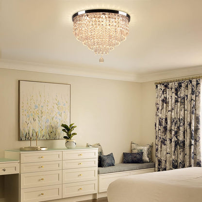 Crystal Chandelier ✨ – Elegant Ceiling Lighting for Living Room
